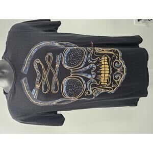 Ay Guey Zippered Skull Tee